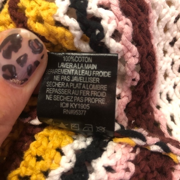 Anthropologie Sanctuary Crochet Sleeveless Striped Top, size XS - Picture 8 of 11